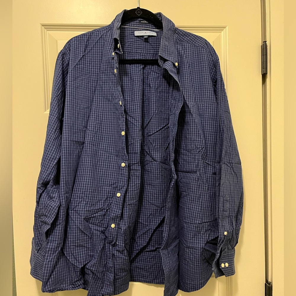 Tommy Hilfiger Blue Check Button Down